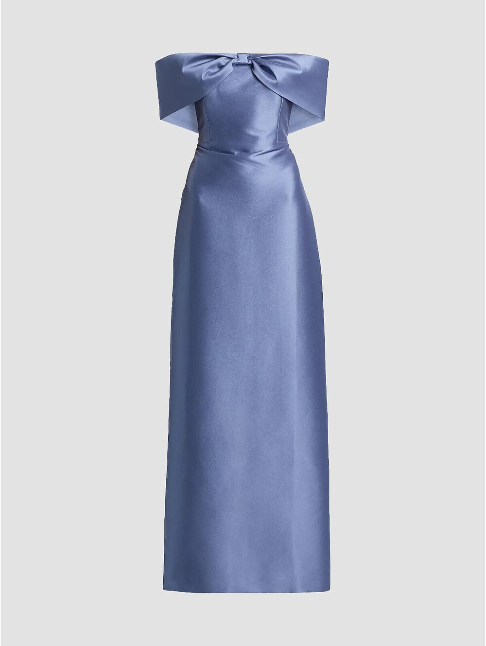 NEW, Sachin & Babi Michelle Bow Satin Gown in Blue Sz 2 #LD519